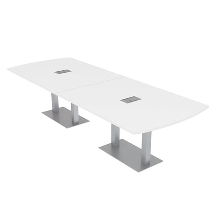 Skutchi Designs 45 in W, 144 in L, 29 in H, Engineered Wood Top, White HAR-AREC-46X143-DOU-ELEC-XD09